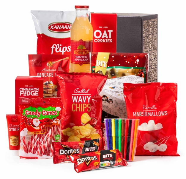 Rood Feestpakket met Snacks